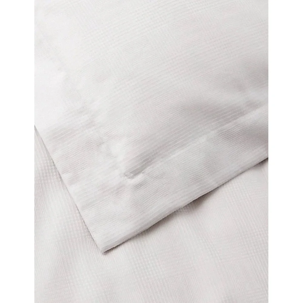 Ralph Lauren Full Queen Duvet Cover Lovan Jacquard White Organic Cotton New $425